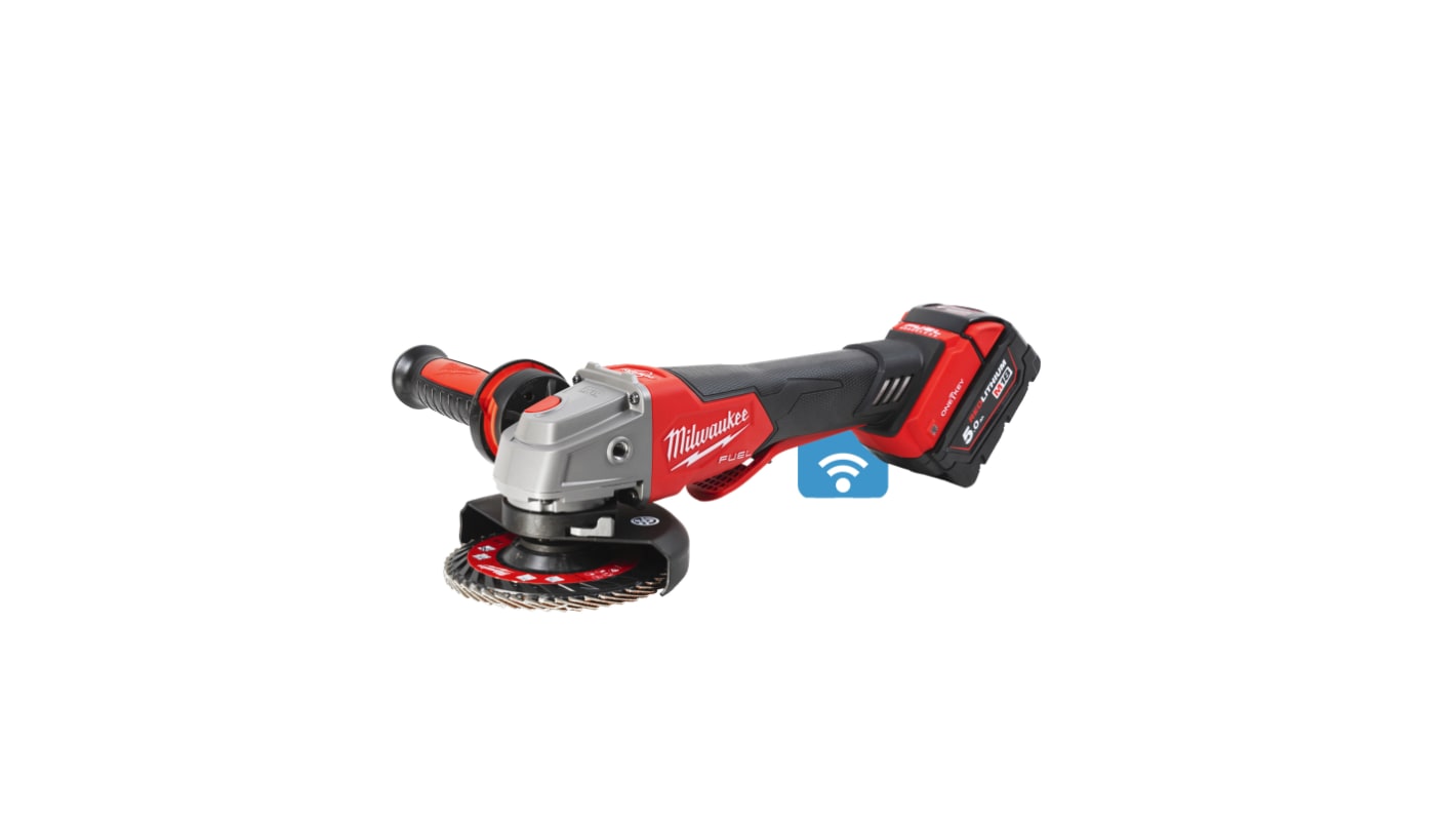 Smerigliatrice angolare Milwaukee, disco 125mm, vel. 8500giri/min, 18V, 1200W, Cordless