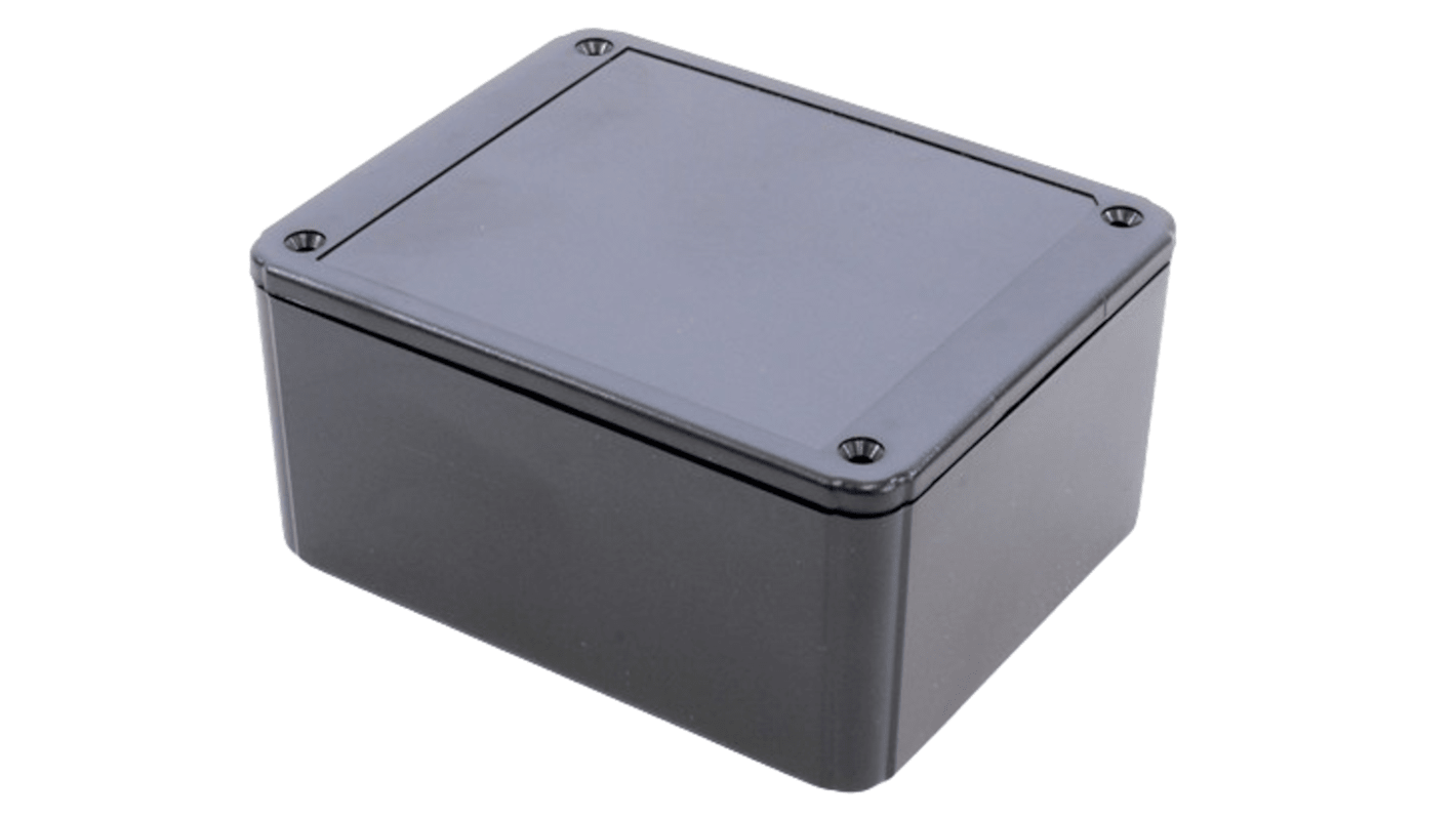 Hammond RL Series Black ABS, Plastic Enclosure, IP54, Flanged, Black Lid, 2.36 x 3.94 x 4.92in