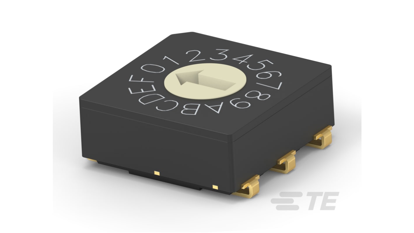 TE Connectivity 16 Way Surface Mount Rotary Switch 16P, Screwdriver Actuator