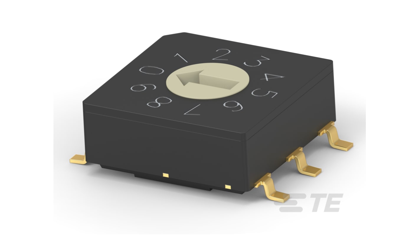 TE Connectivity 10 Way Surface Mount Rotary Switch 10P, Screwdriver Actuator