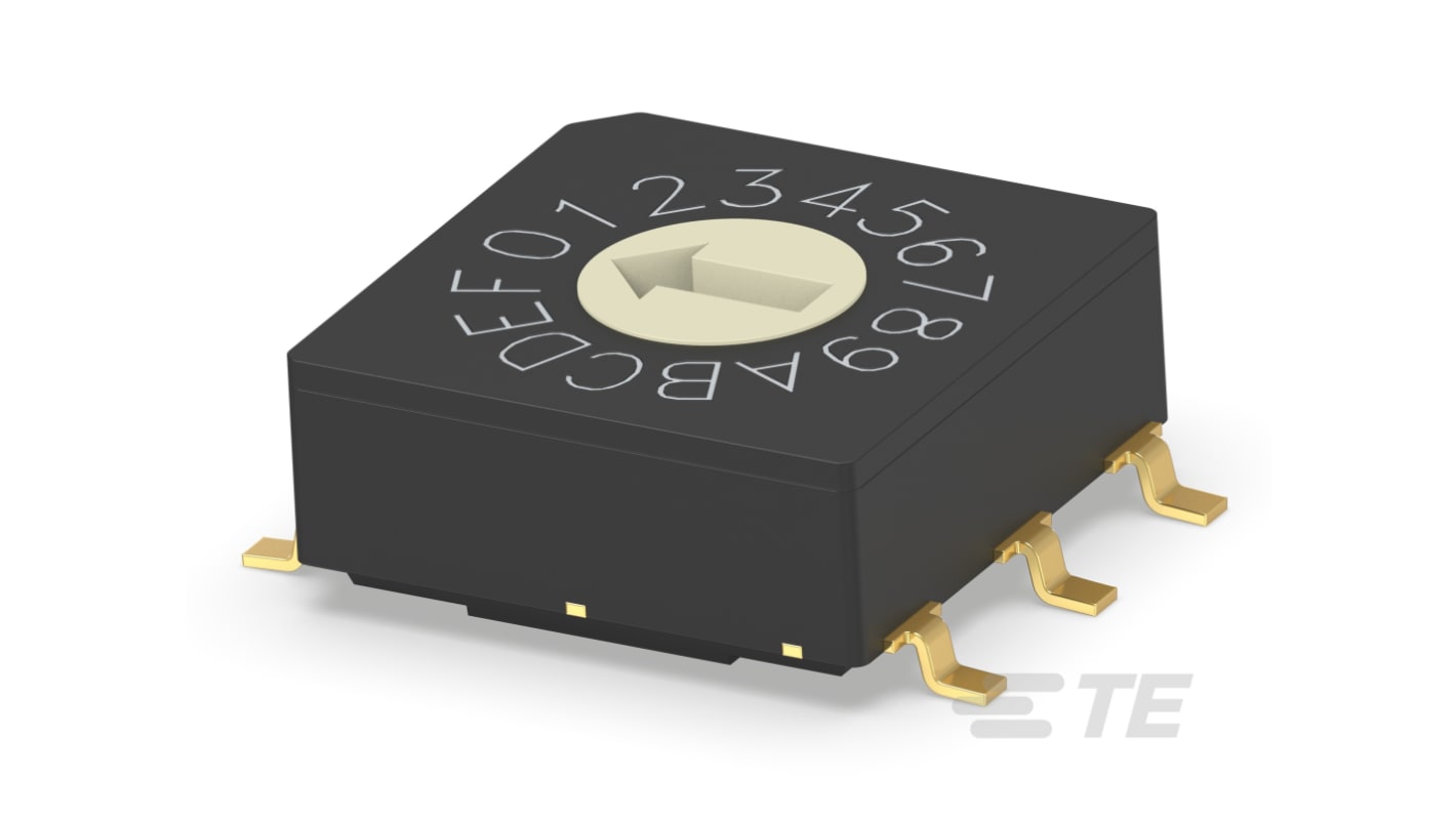 TE Connectivity 16 Way Surface Mount Rotary Switch 16P, Screwdriver Actuator