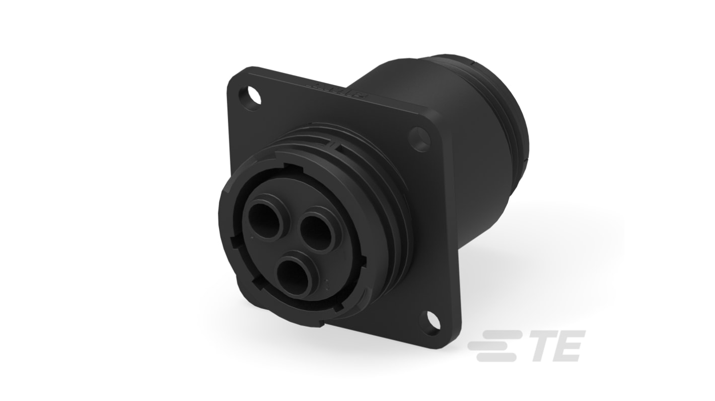 TE Connectivity 连接器外壳插座, 250 V 交流, 面板安装, 尼龙外壳, AMP CPC系列