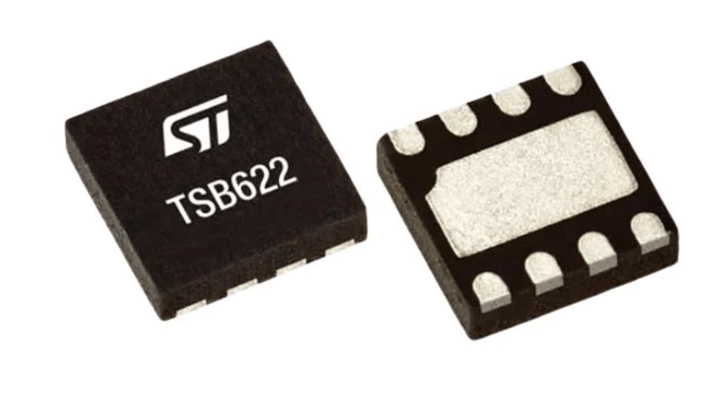 TSB622IYQ3T STMicroelectronics, Operational Amplifier, Op Amp, RRO, 1.7MHz, 36 V, 8-Pin DFN8 3x3 WF