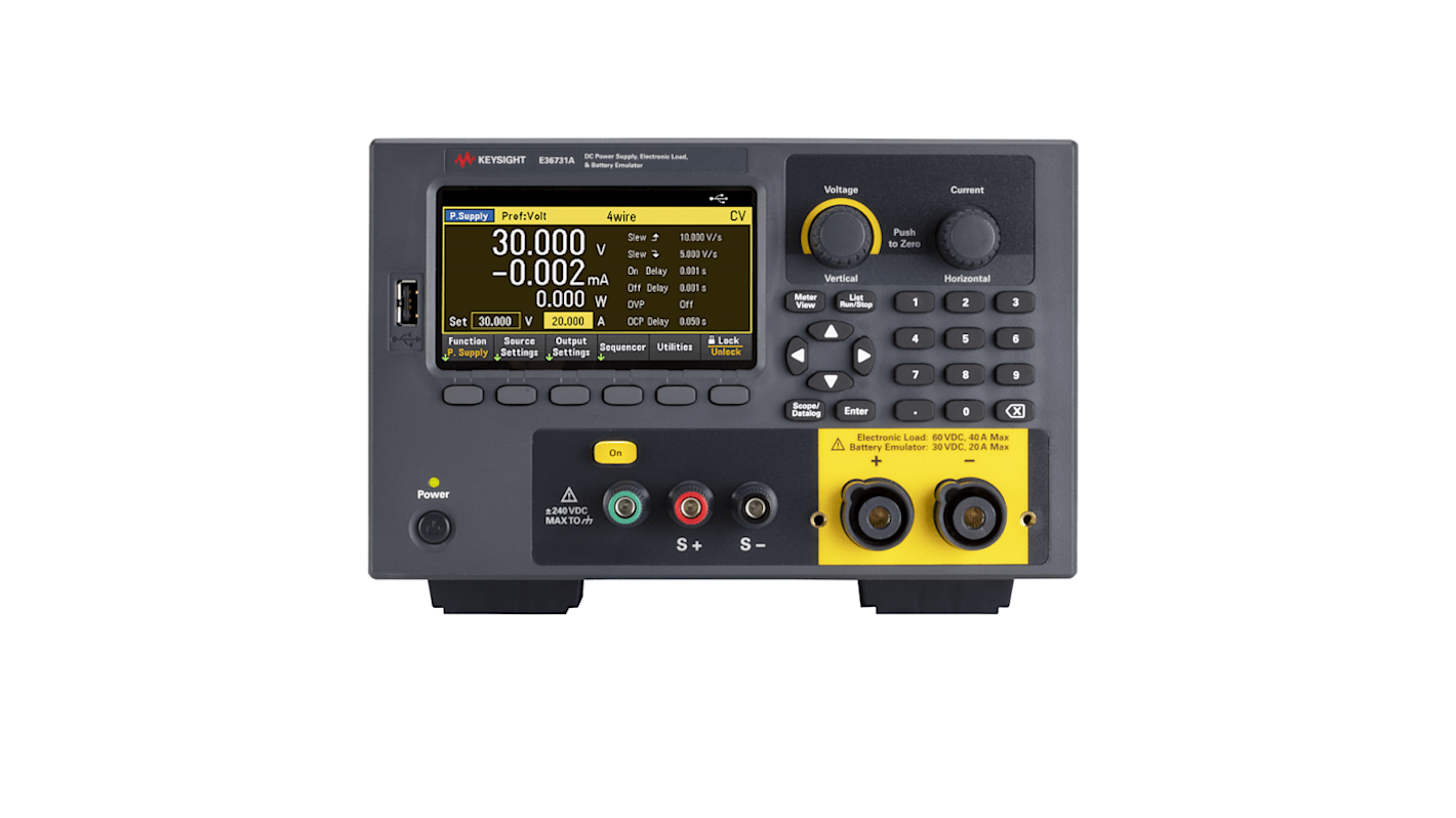 Keysight Technologies Battery Emulator, 30V, 20A, 1-Output, 200W