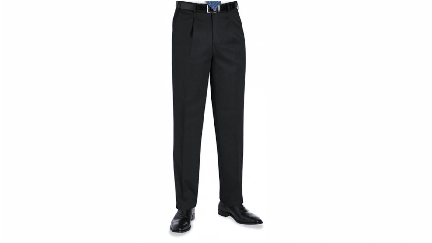 Brook Tavener 8515 Black Men's Polyester Trousers 30in, 78cm Waist