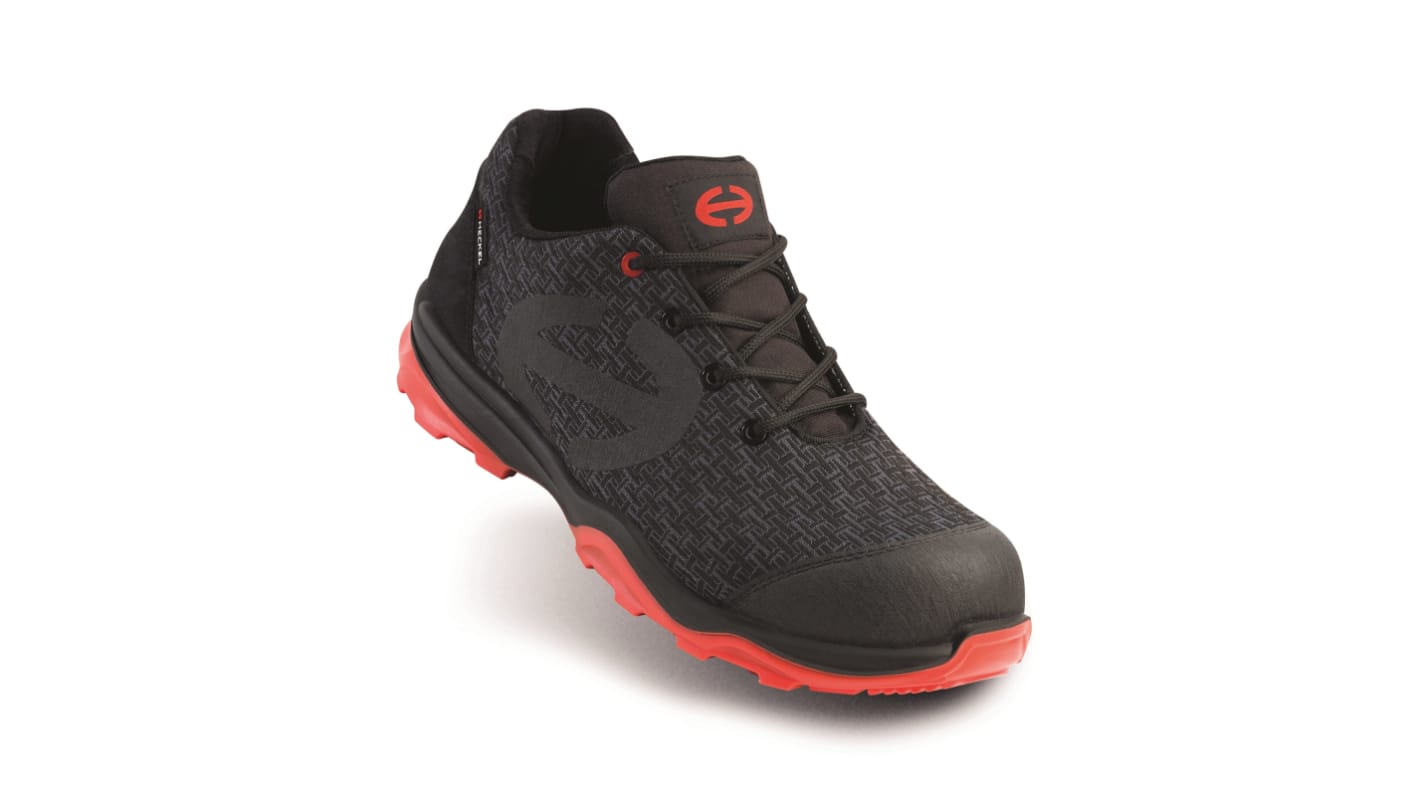Heckel RUN-R PLANET Men's Black, Red Composite Toe Capped Safety Shoes, UK 6.5, EU 40