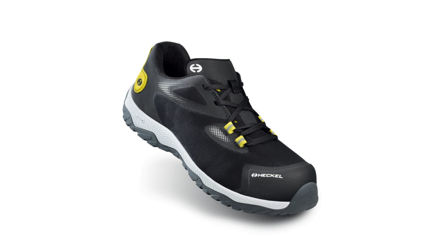 Heckel MACSOLE® SPORT Men's Black, White Composite Toe Capped Safety Shoes, UK 10, EU 44