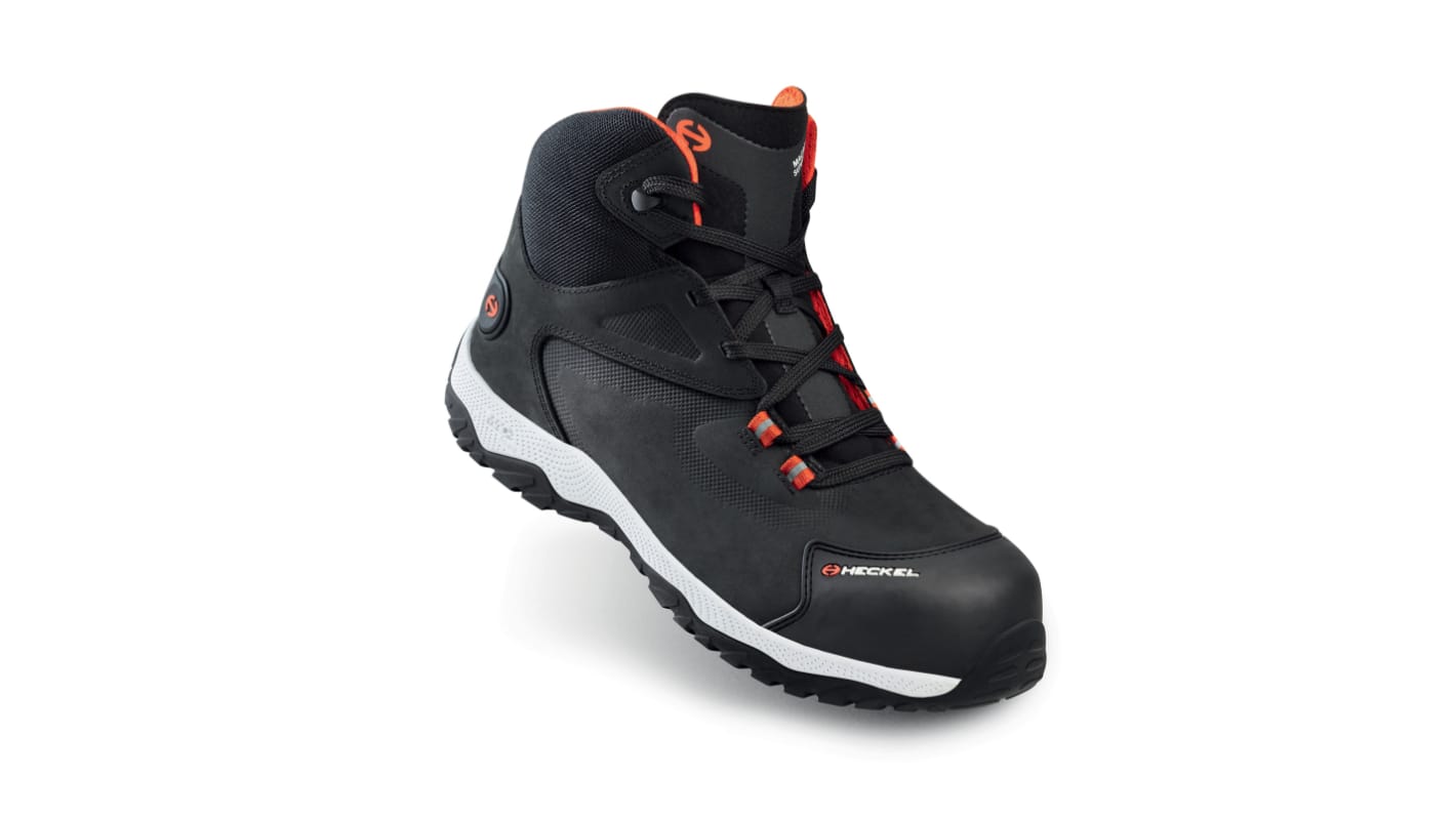 Heckel MACSOLE® SPORT Black, White Composite Toe Capped Men's Safety Shoes, UK 9, EU 43