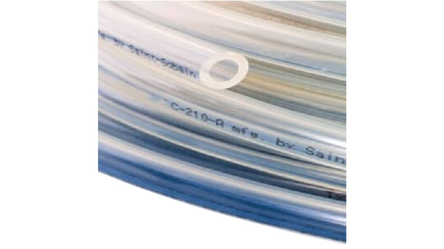 Tubo flexible Saint Gobain de TPU Transparente, long. 30m, Ø int. 3.2mm, para Combustibles y aceites