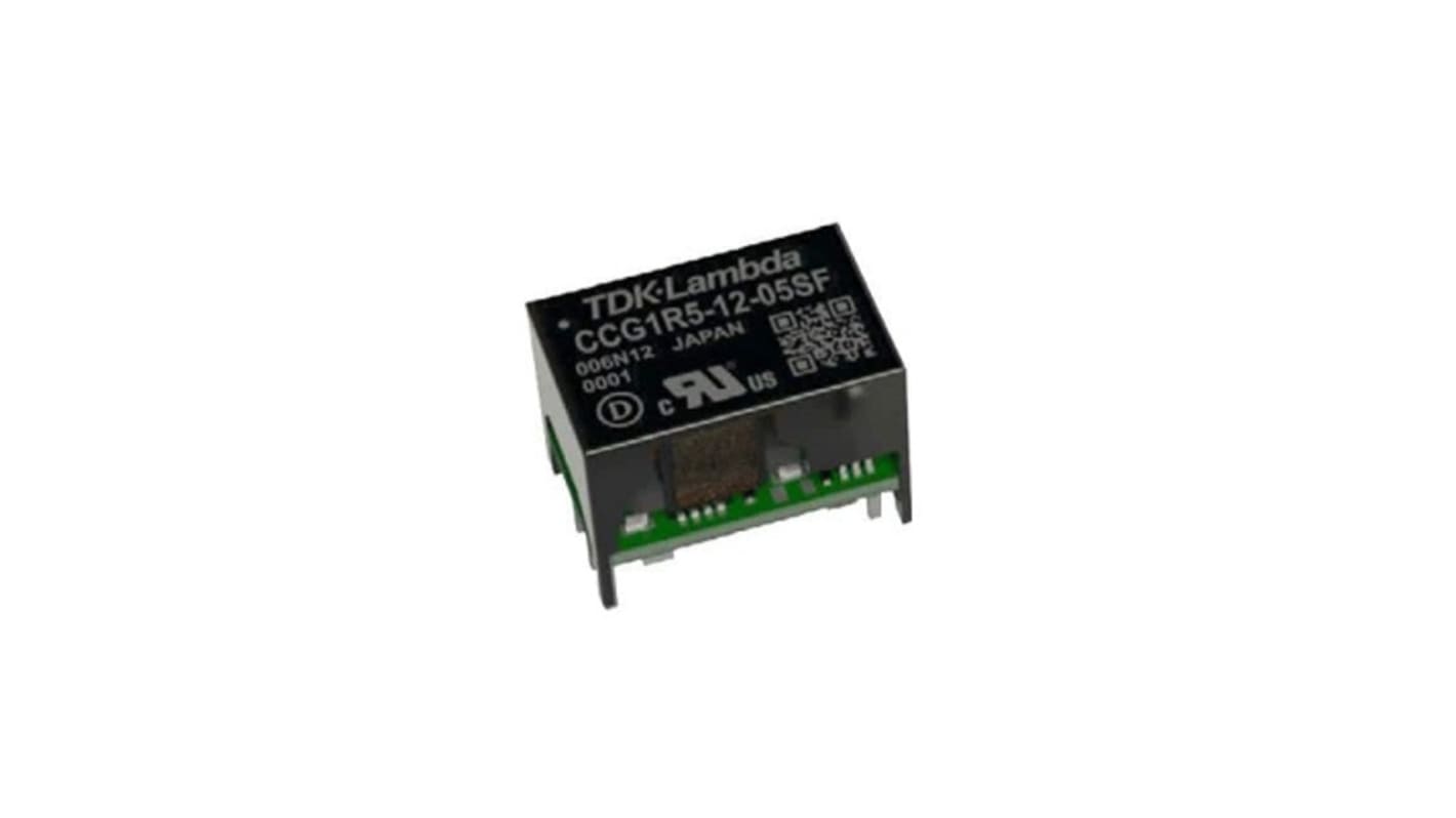 TDK-Lambda CCG Isolated DC-DC Converter, 3.3V dc/, 4.5 → 18 V dc Input, 1.5W, Through Hole