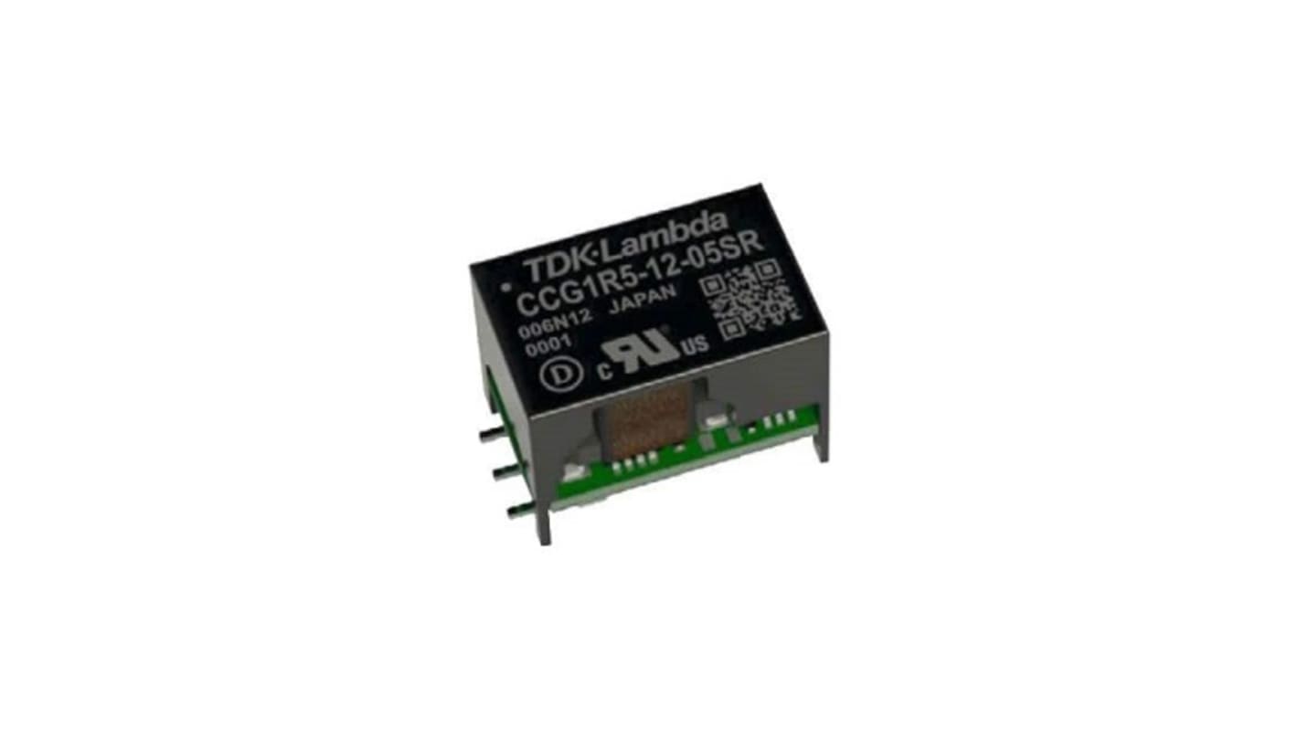 TDK-Lambda CCG Isolated DC-DC Converter, 5V dc/, 9 → 36 V dc Input, 1.5W, Surface Mount