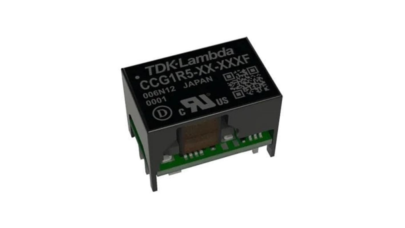 TDK-Lambda CCG Isolated DC-DC Converter, 12V dc/, 18 → 76 V dc Input, 1.5W, Through Hole