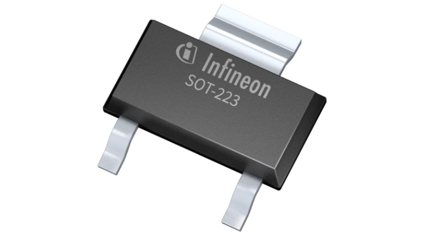 Transistor MOSFET Infineon IPN50R800CEATMA1, ID 7,6 A, PG-SOT223