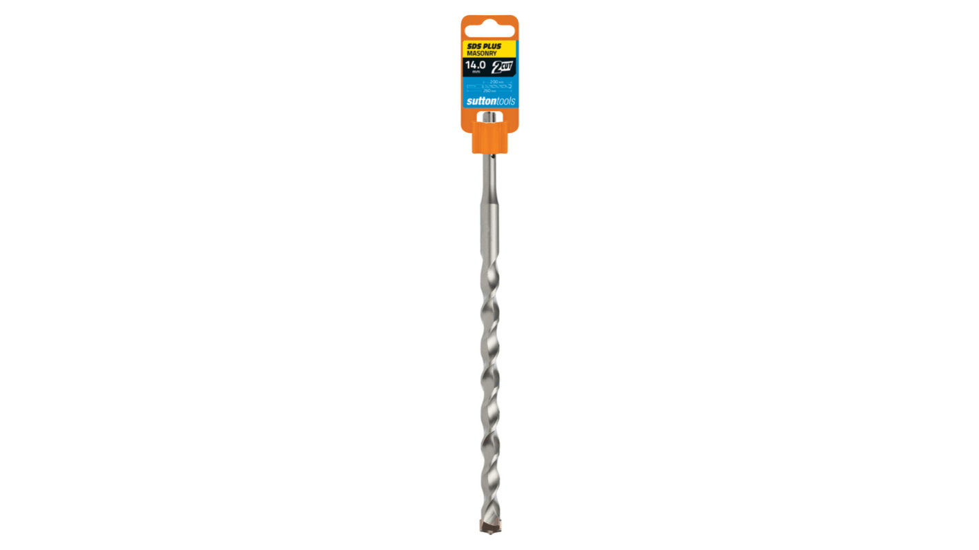 Sutton Tools Carbide Tipped Masonry Drill Bit for Masonry, 14mm Diameter, 260 mm Overall