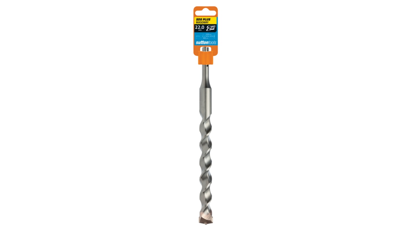 Sutton Tools Carbide Tipped Masonry Drill Bit for Masonry, 22mm Diameter, 260 mm Overall