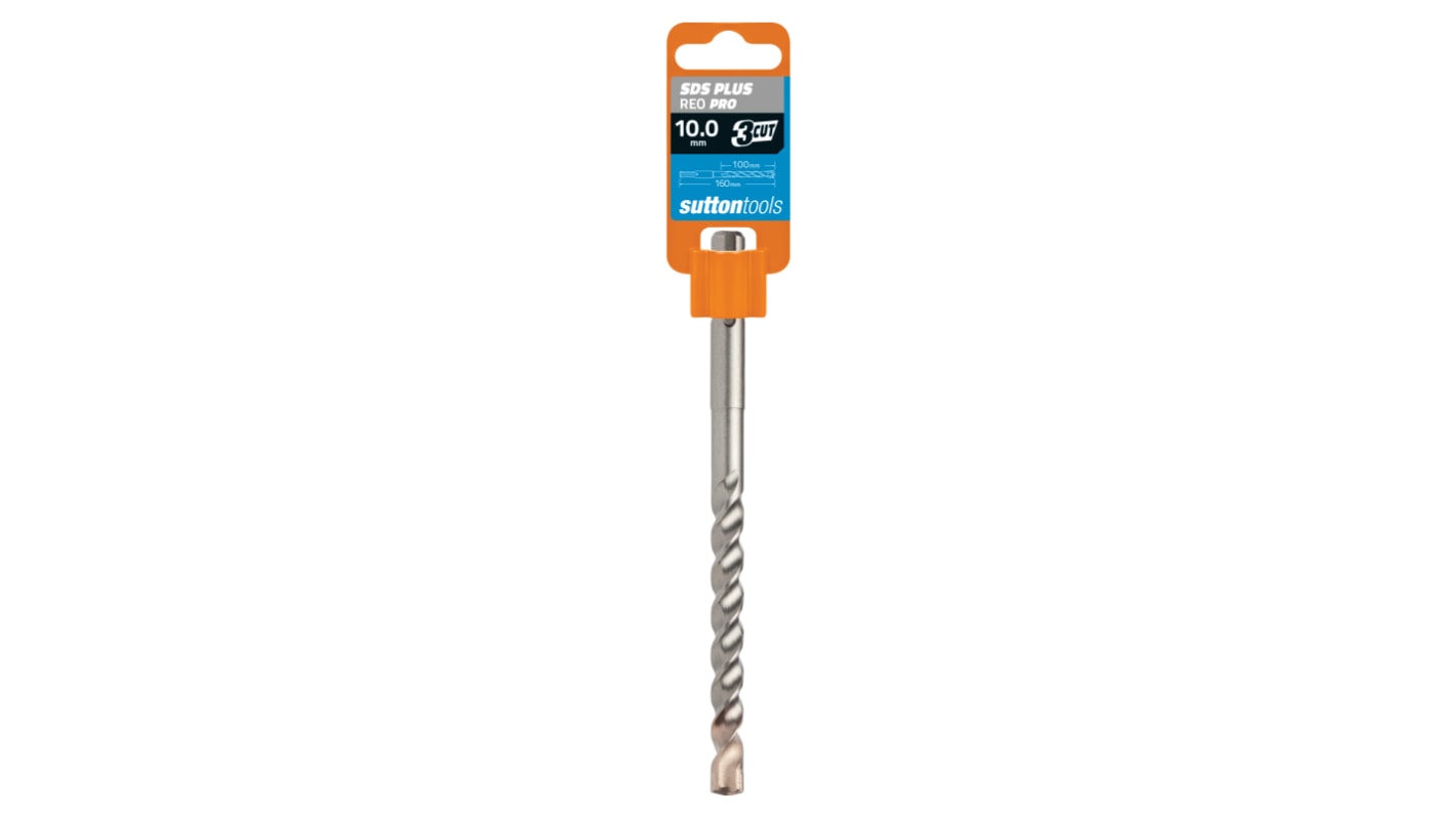 Sutton Tools Tungsten Carbide Tip Masonry Drill Bit for Masonry, 10mm Diameter, 160 mm Overall