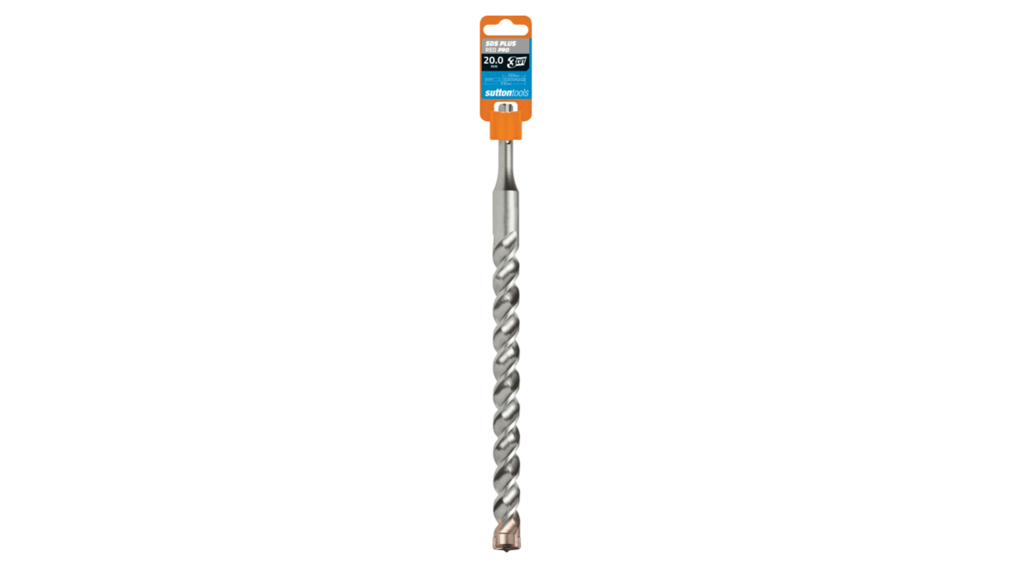 Sutton Tools Tungsten Carbide Tip Masonry Drill Bit for Masonry, 20mm Diameter, 310 mm Overall