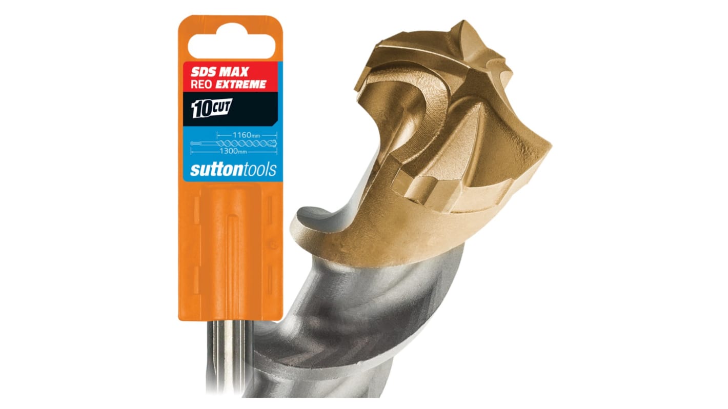 Sutton Tools Tungsten Carbide Masonry Drill Bit for Masonry, 25mm Diameter, 1300 mm Overall