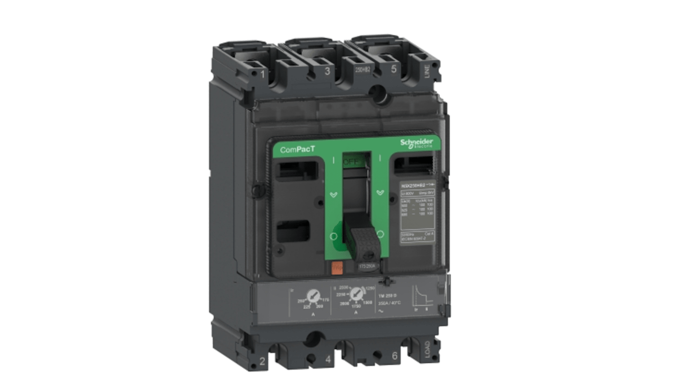 Disjoncteur Schneider Electric ComPacT 3 pôles, 40A, montage fixe