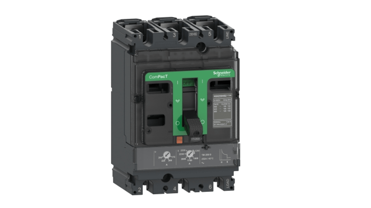 Schneider Electric ComPacT NSX, Leistungsschalter MCCB 3-polig, 100A, Fest