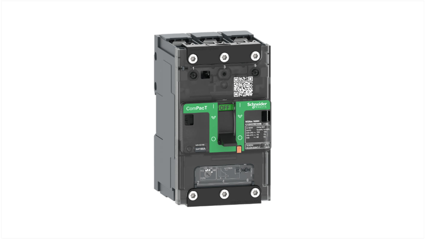 Schneider Electric ComPacT NSXmB, Leistungsschalter MCCB 3-polig, 16A, Fest