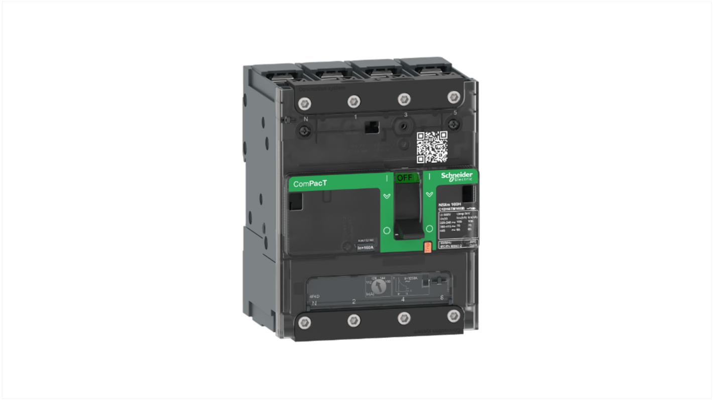 Schneider Electric ComPacT NSXmB, Leistungsschalter MCCB 4-polig, 16A, Fest