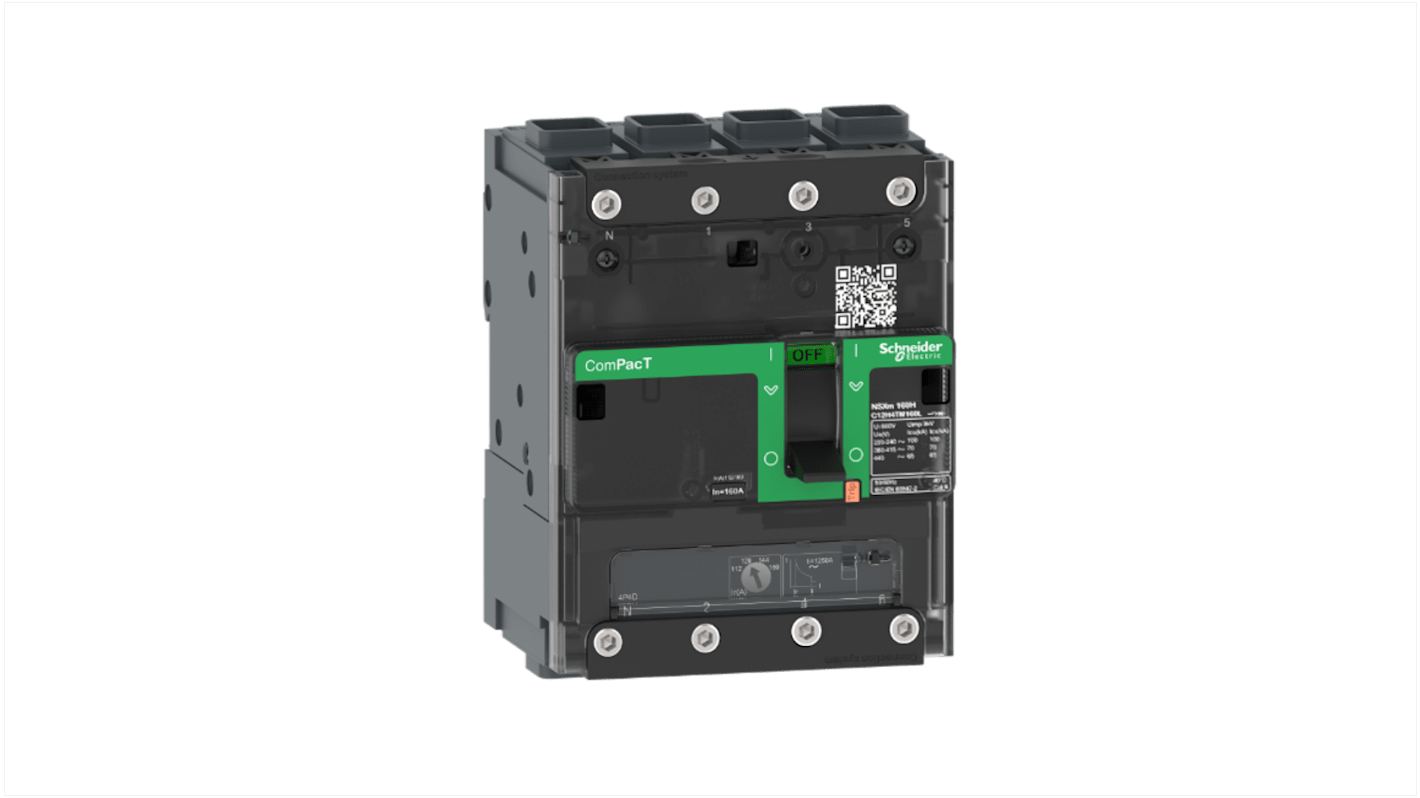 Schneider Electric ComPacT NSXmB, Leistungsschalter MCCB 4-polig, 50A, Fest