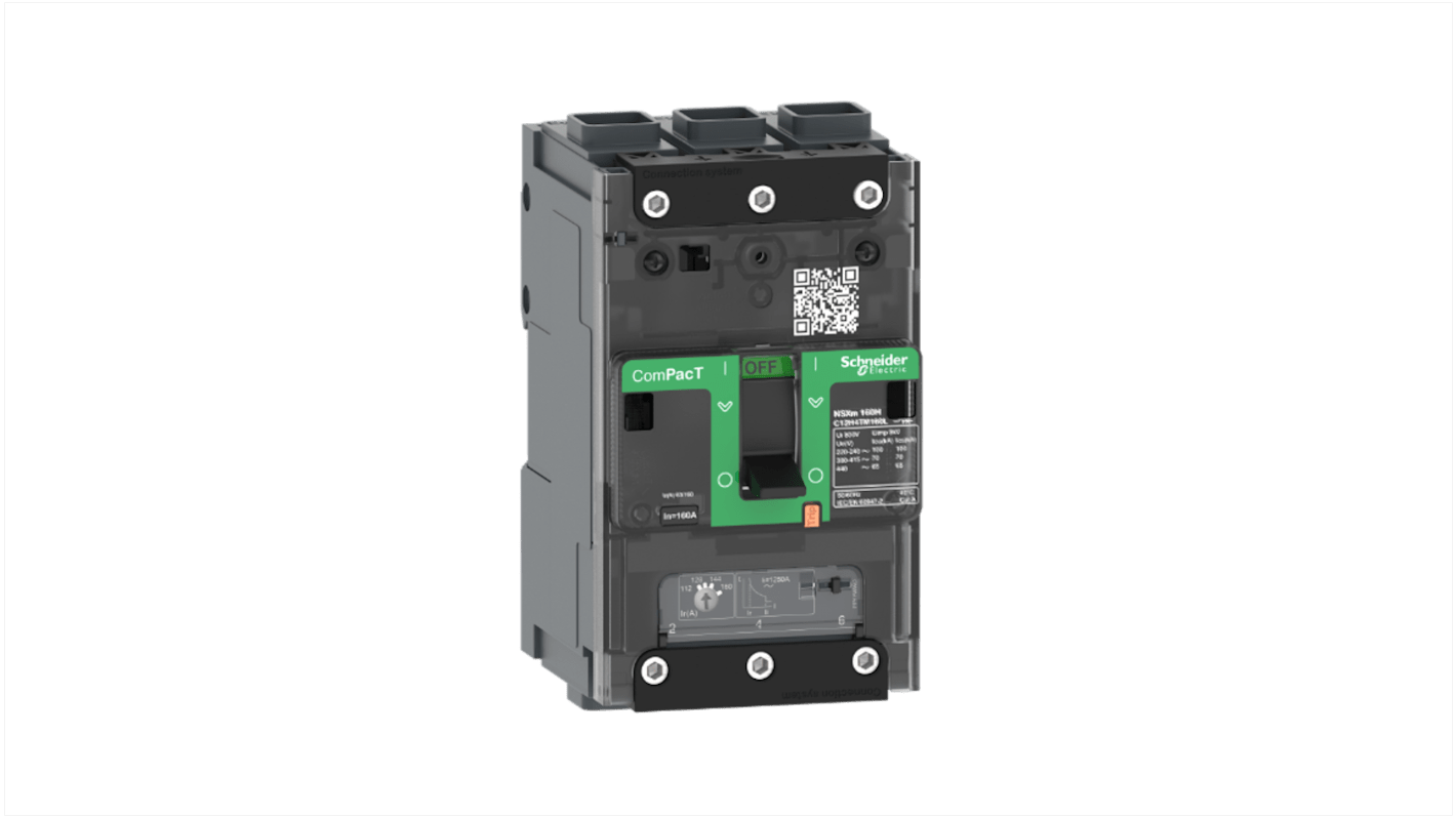 Schneider Electric, ComPacT MCCB 3P 63A, Fixed Mount