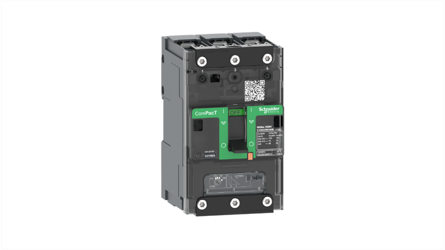 Interruttore magnetotermico scatolato C12H3TM160B, 3, 160A, Fissa