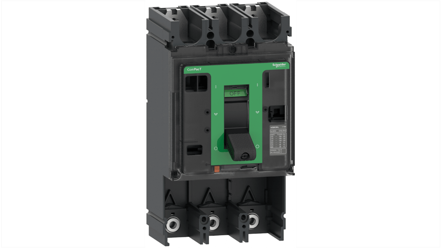 MCCB Schneider Electric, 3 Polos, 400A, Montaje fijo, ComPacT, NSX