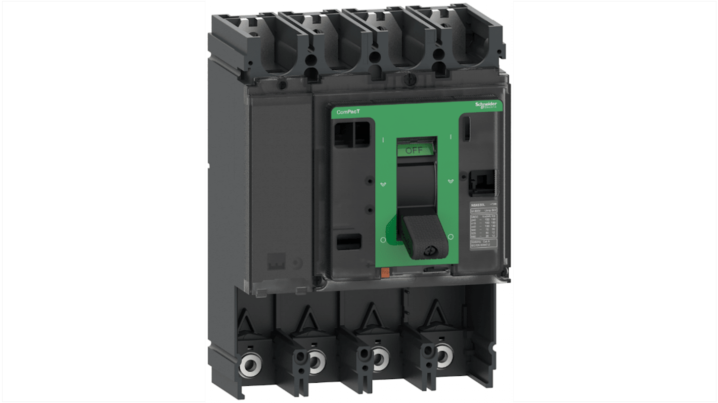 Schneider Electric, ComPacT MCCB 4P 400A, Fixed Mount