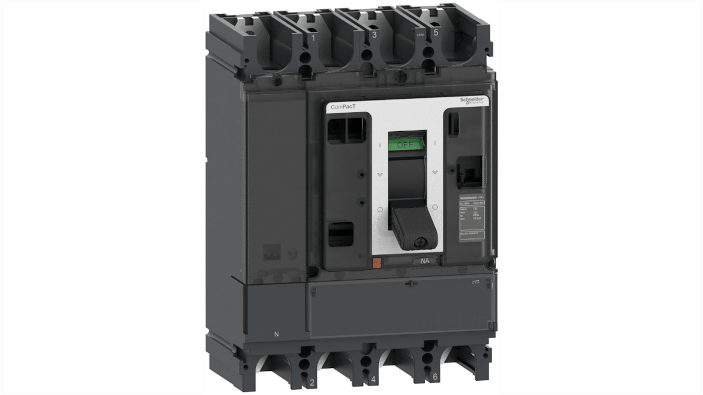 Schneider Electric Switch Disconnector, 4 Pole, 630A Fuse Current