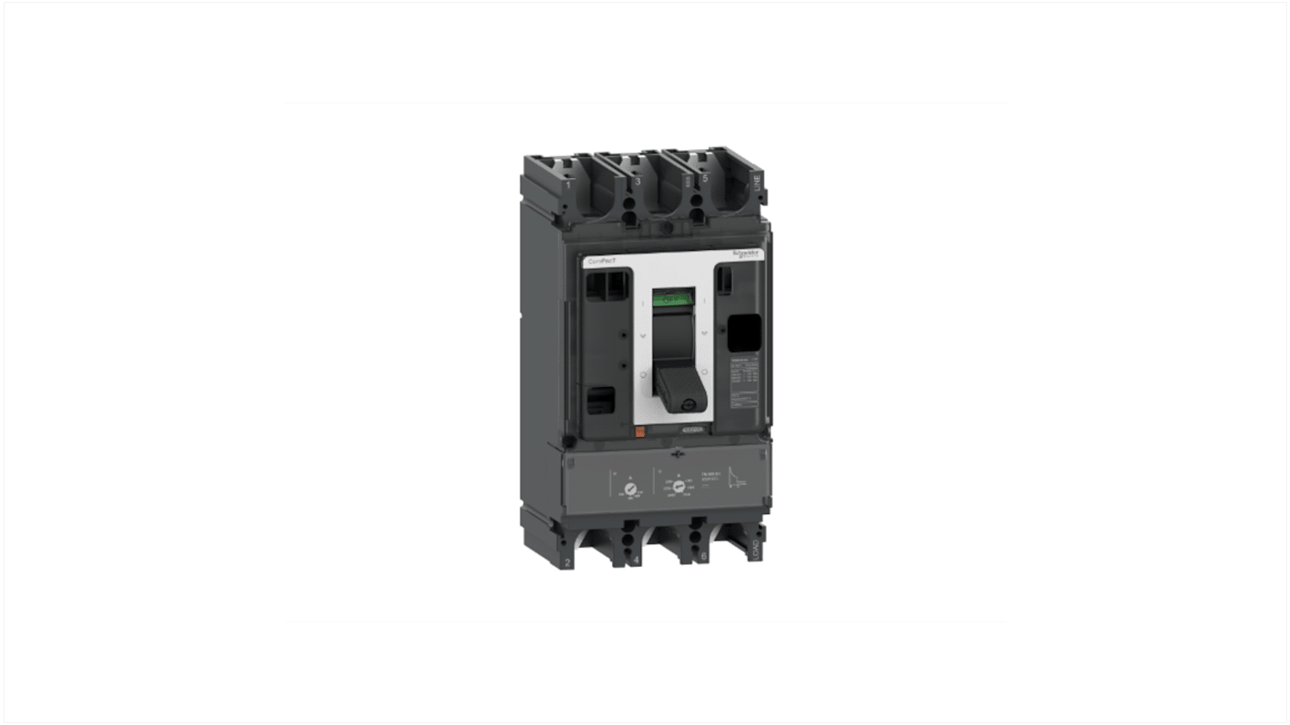Schneider Electric, ComPacT MCCB 3P 600A, Fixed Mount