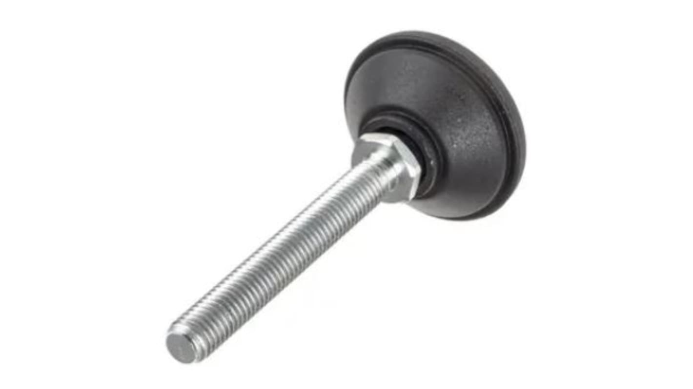 Nu-Tech Engineering M8 PA Reinforced Nylon Levelling Adjustable Foot, 450kg Static Load Capacity