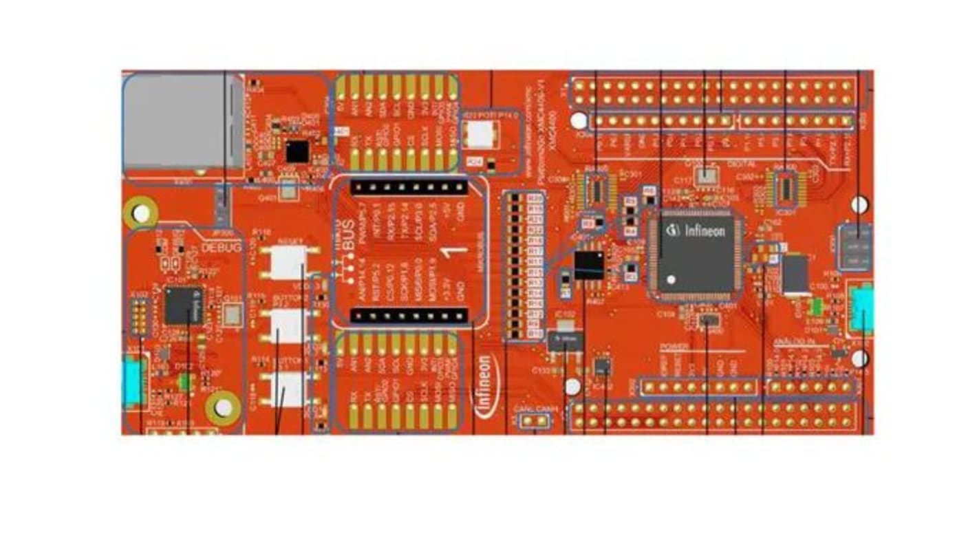 Infineon XMC4400 Platform2Go Evaluation Board Evaluation Board KITXMCPLT2GOXMC4400TOBO1