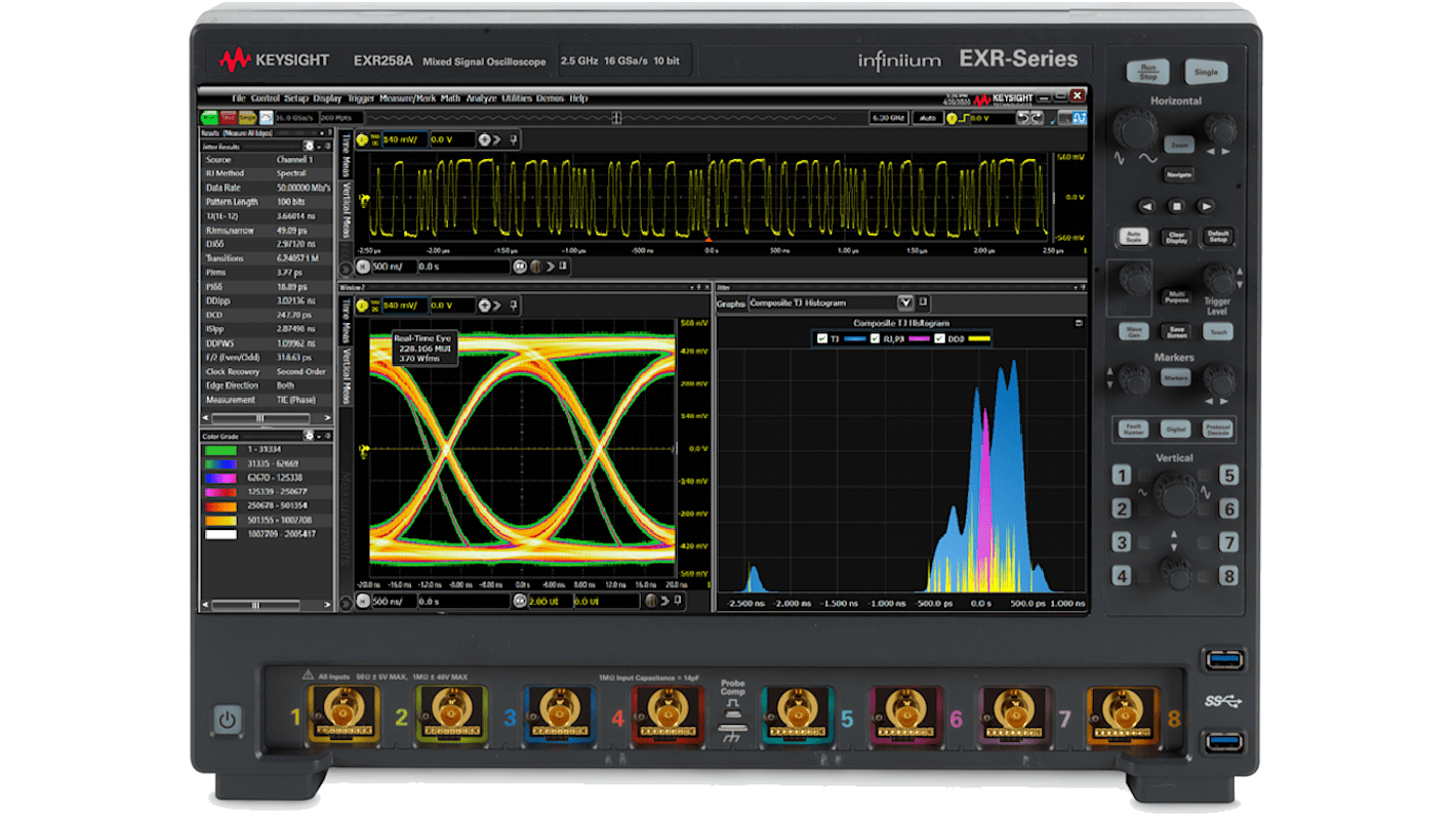 Oscilloscope Oscilloscope numérique d'établi Keysight série EXR, 0.5 → 6GHz