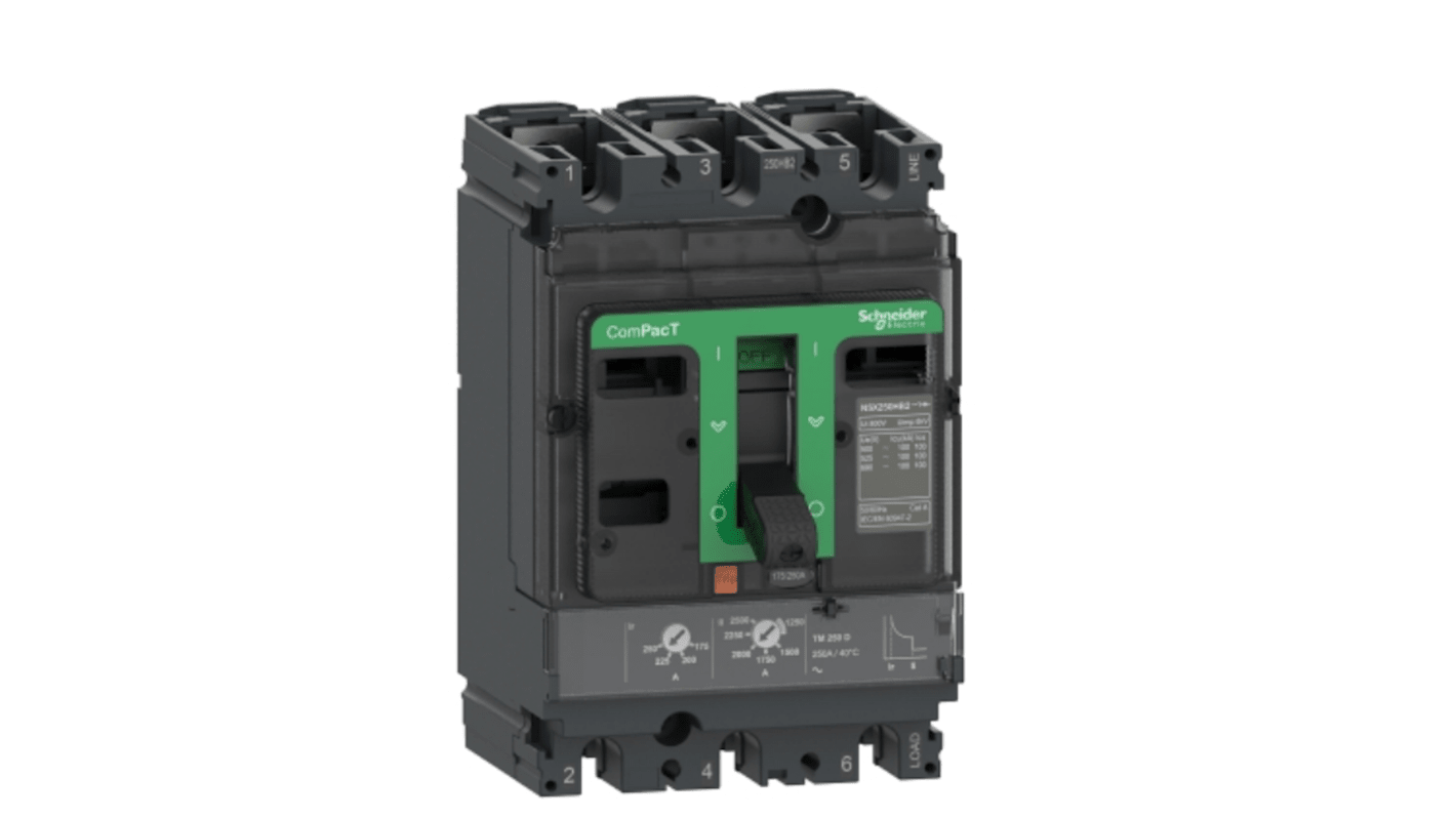 Schneider Electric, ComPacT MCCB 3P 63A, Fixed Mount