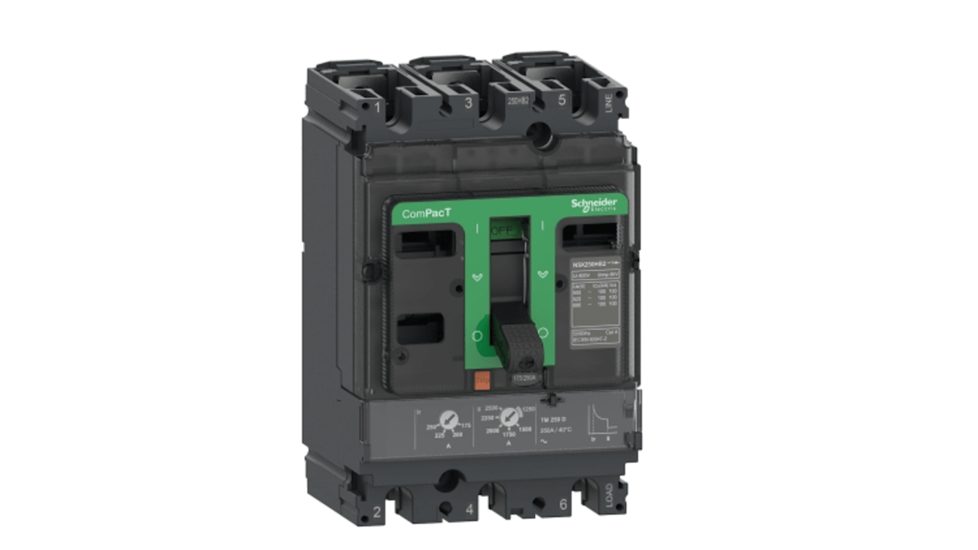 Schneider Electric, ComPacT MCCB 3P 63A, Fixed Mount