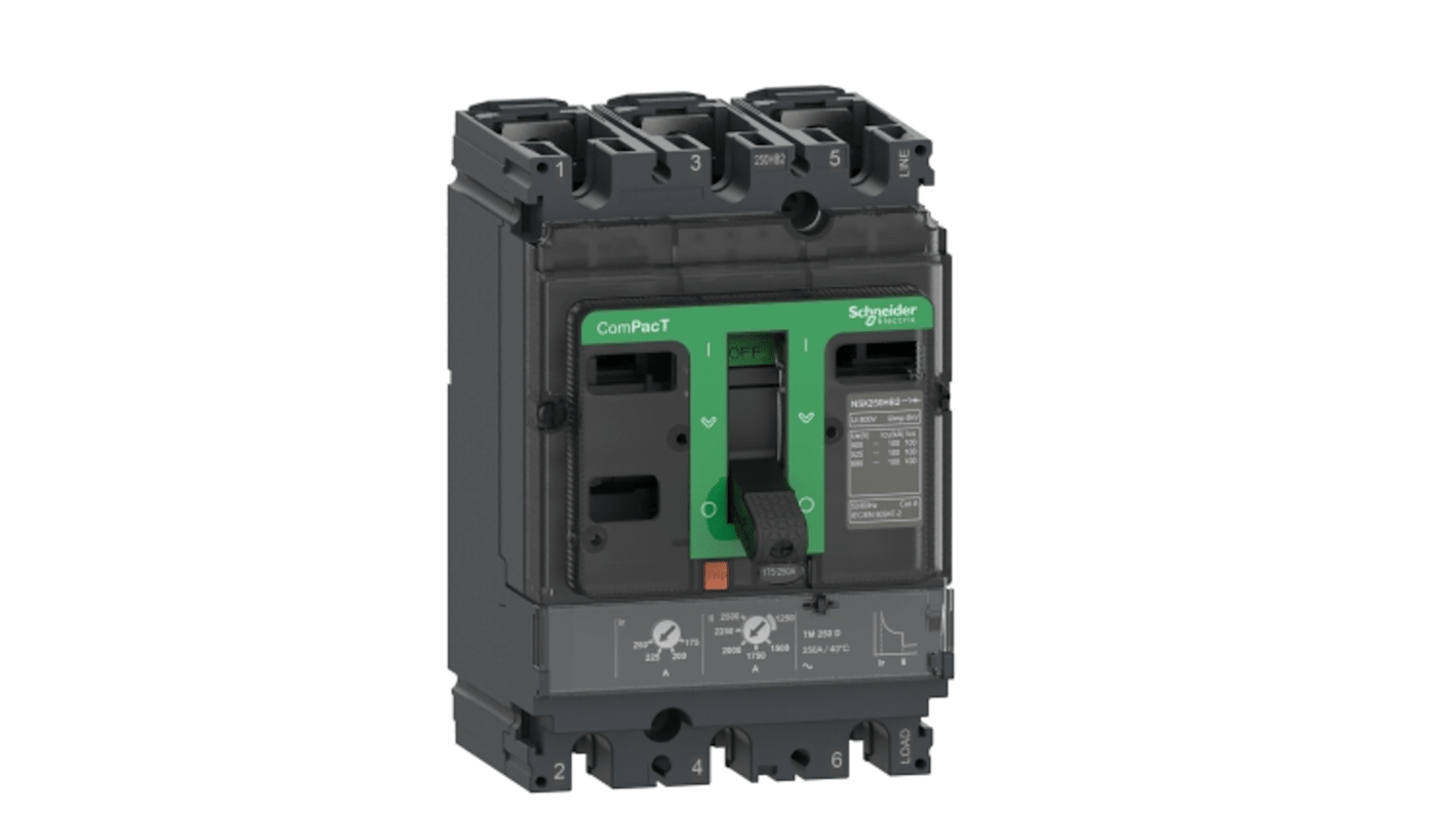 Schneider Electric, ComPacT MCCB 3P 50A, Fixed Mount