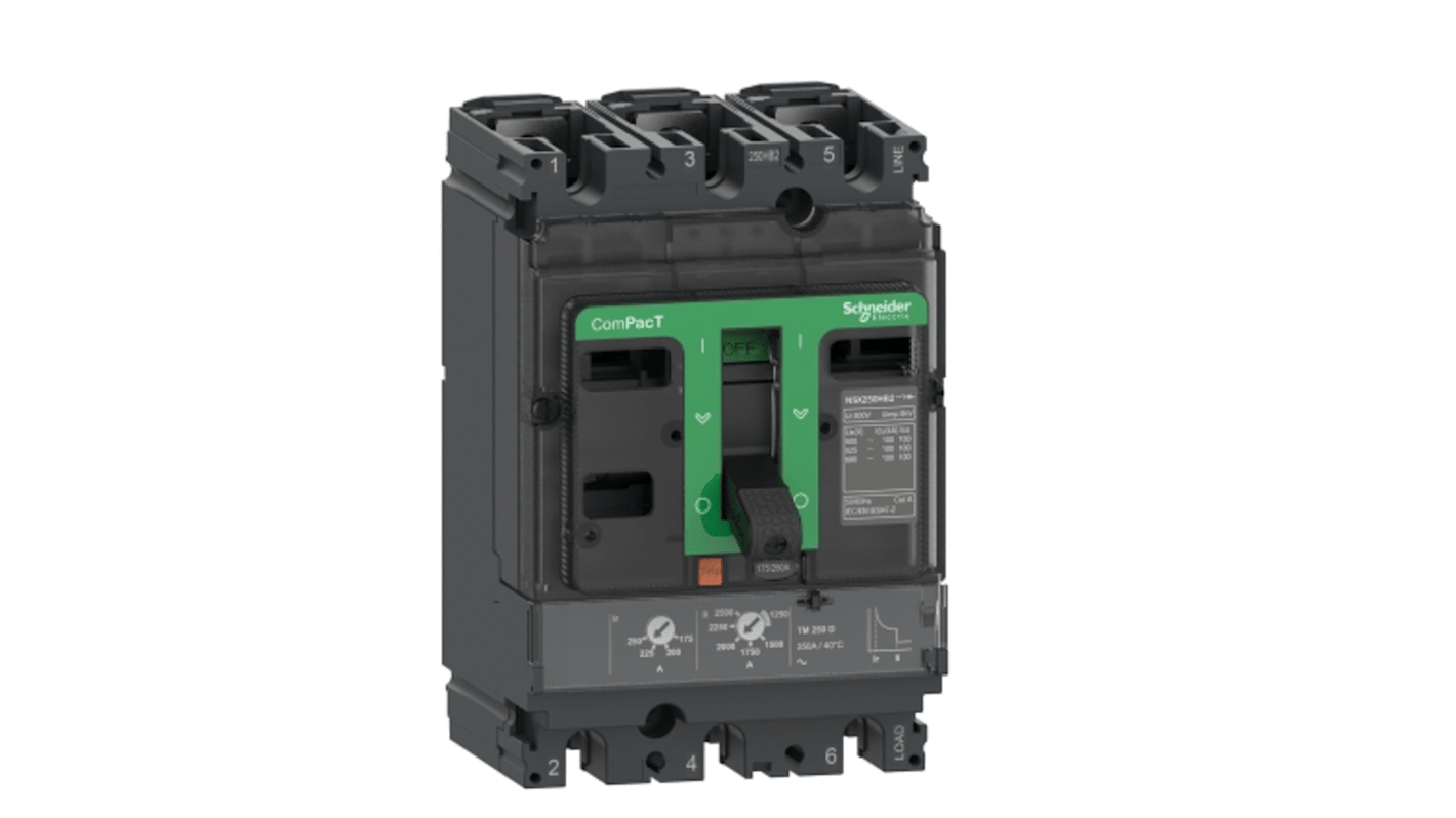 Schneider Electric, ComPacT MCCB 3P 50A, Fixed Mount