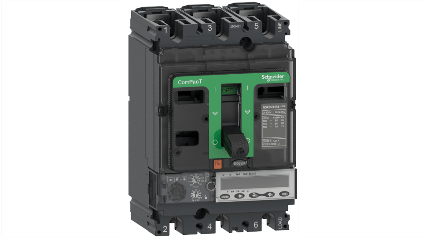 Schneider Electric ComPacT NSX, Leistungsschalter MCCB 3-polig, 40A, Fest