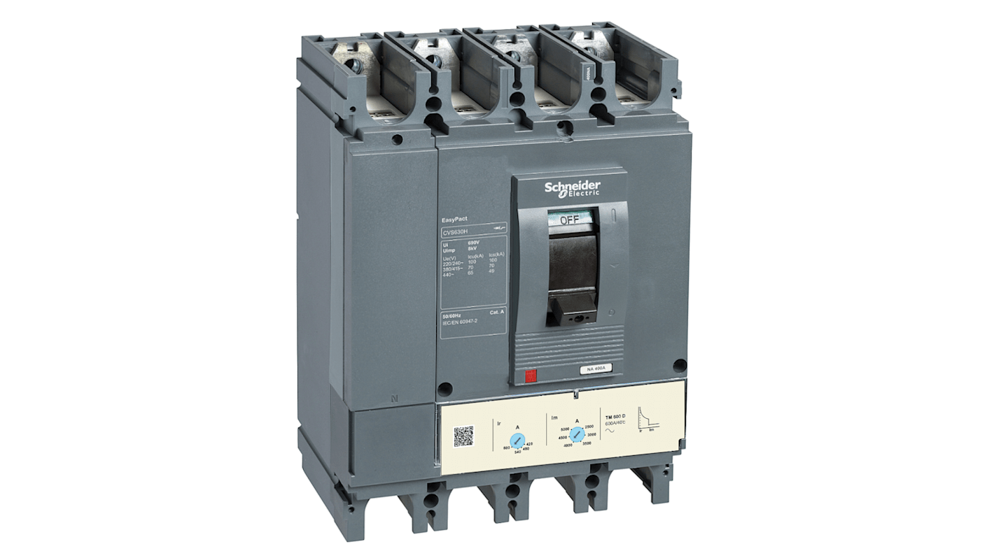 Schneider Electric - Easy Series, EasyPact CVS Circuit breaker 4P 320A, Breaking Capacity 36kA, Fixed Mount