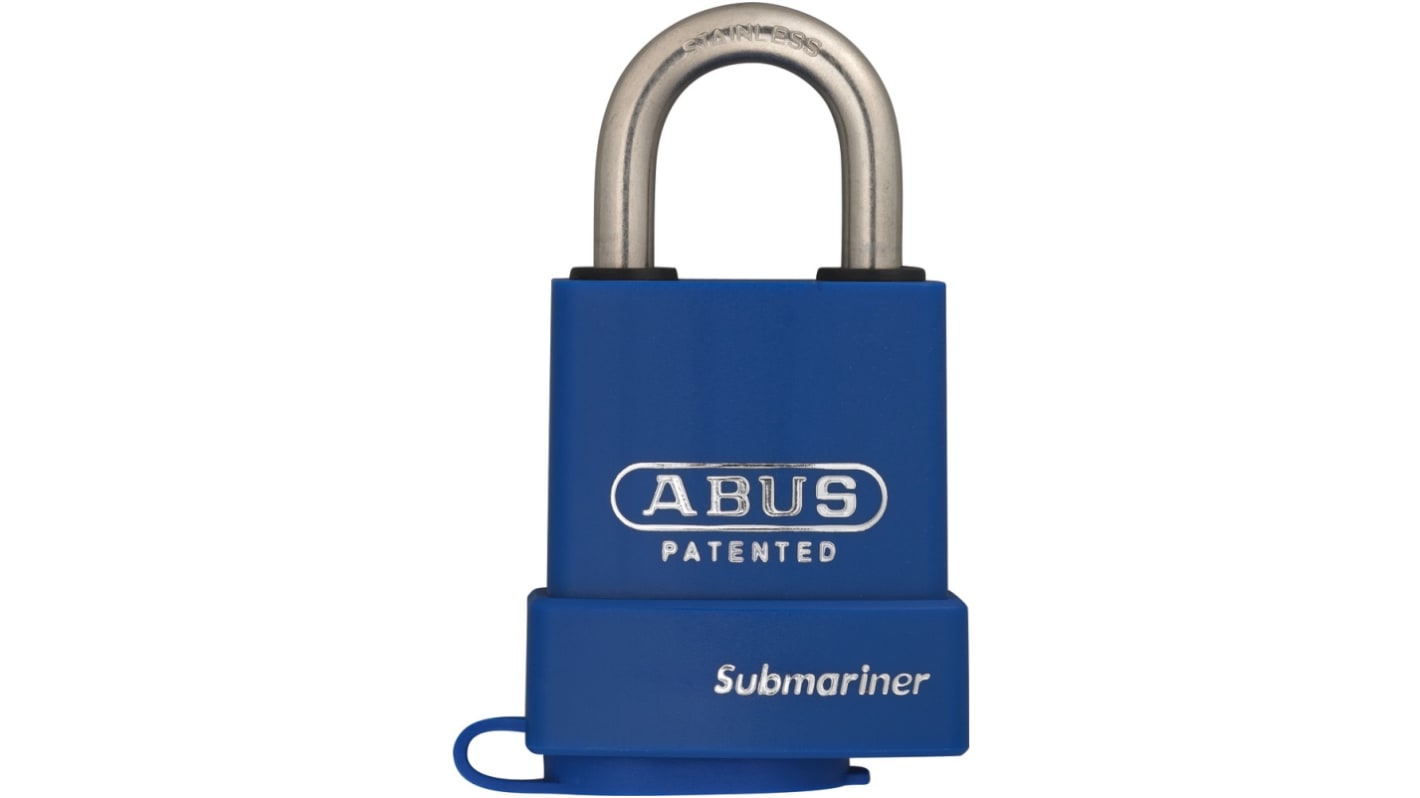 Lucchetto con chiave ABUS per uso interno ed esterno, anello da 8mm, L. 23.5mm