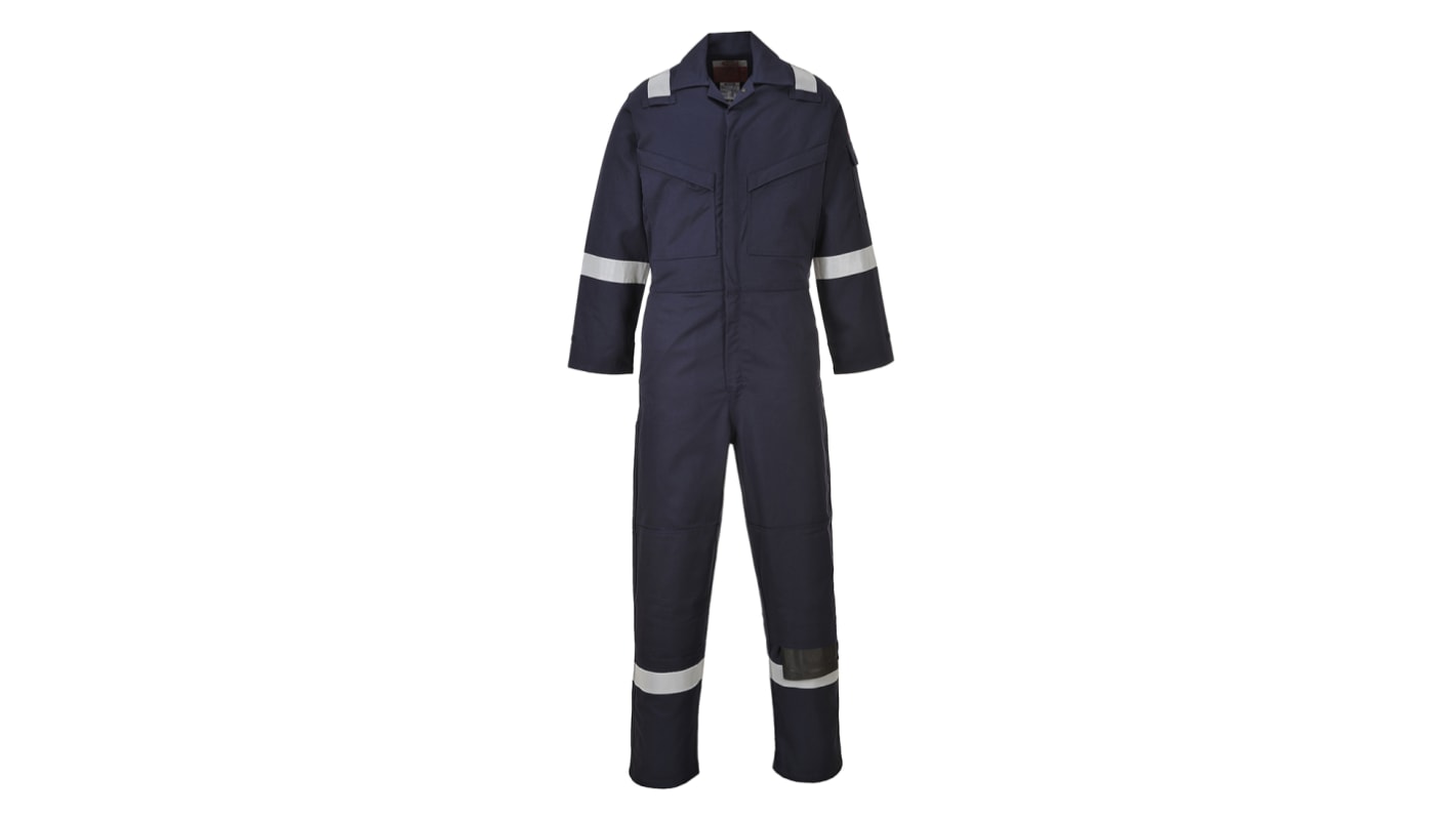Portwest Navy Reusable Hi Vis Overalls, XL