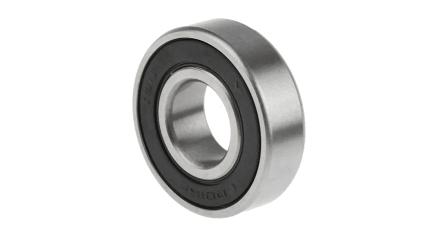 RS PRO 6301-2RS Single Row Deep Groove Ball Bearing- Both Sides Sealed 12mm I.D, 37mm O.D