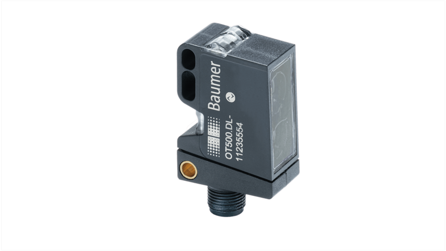 Baumer Background Suppression Photoelectric Sensor, Rectangular Sensor, 2500 mm Detection Range IO-LINK