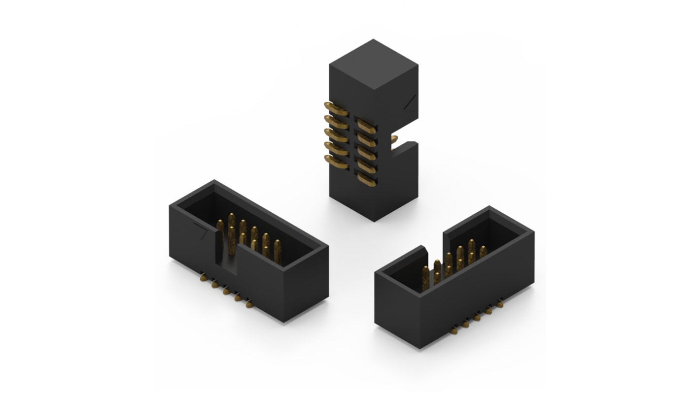 Wurth Elektronik WR-BHD Series Straight Surface Mount PCB Header, 24 Contact(s), 1.27mm Pitch, 2 Row(s), Shrouded