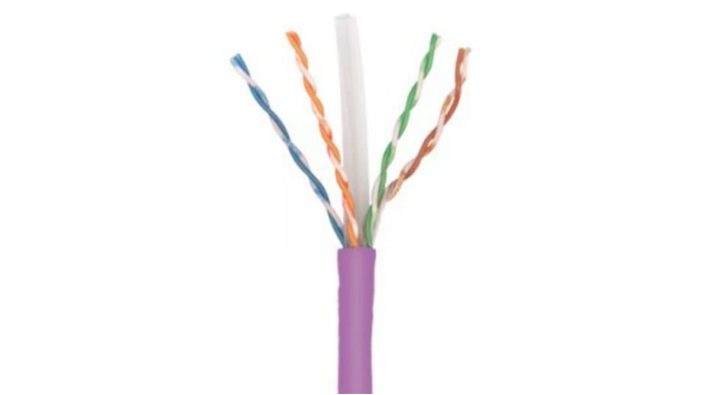 Cable Ethernet Cat6 U/UTP Molex Premise Networks de color Morado, long. 500m