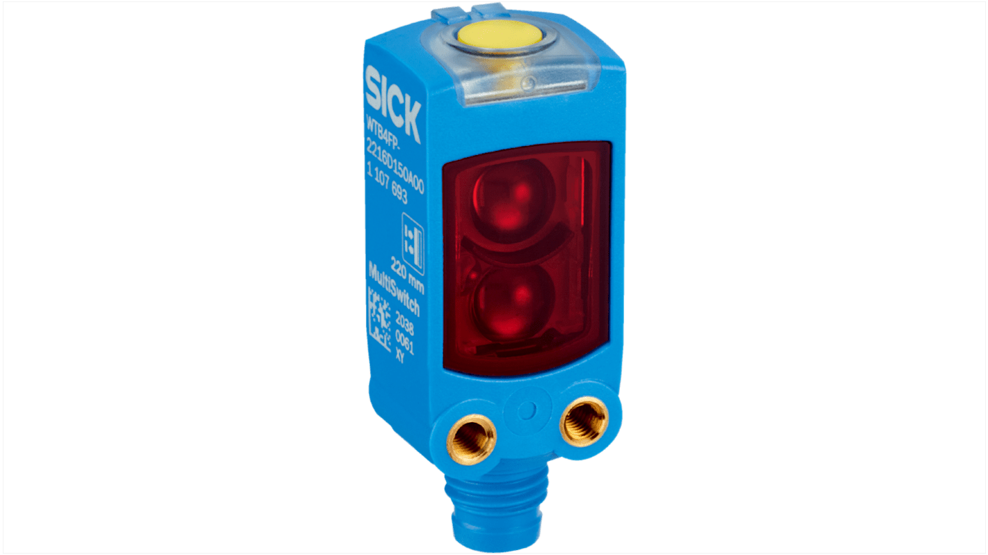 Rs-Online Sensore fotoelettrico Miniaturizzato SICK a soppressione di sfondo rilevamento 100 mm uscita PNP/NPN