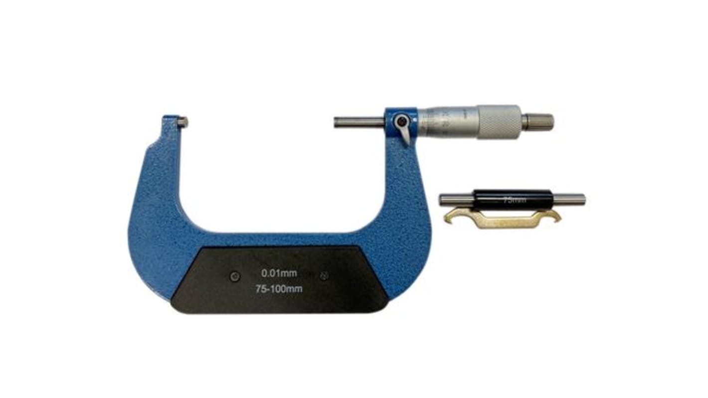 Micrómetro RS PRO ±0,005 mm 0,01 mm Métrico Con calibración UKAS
